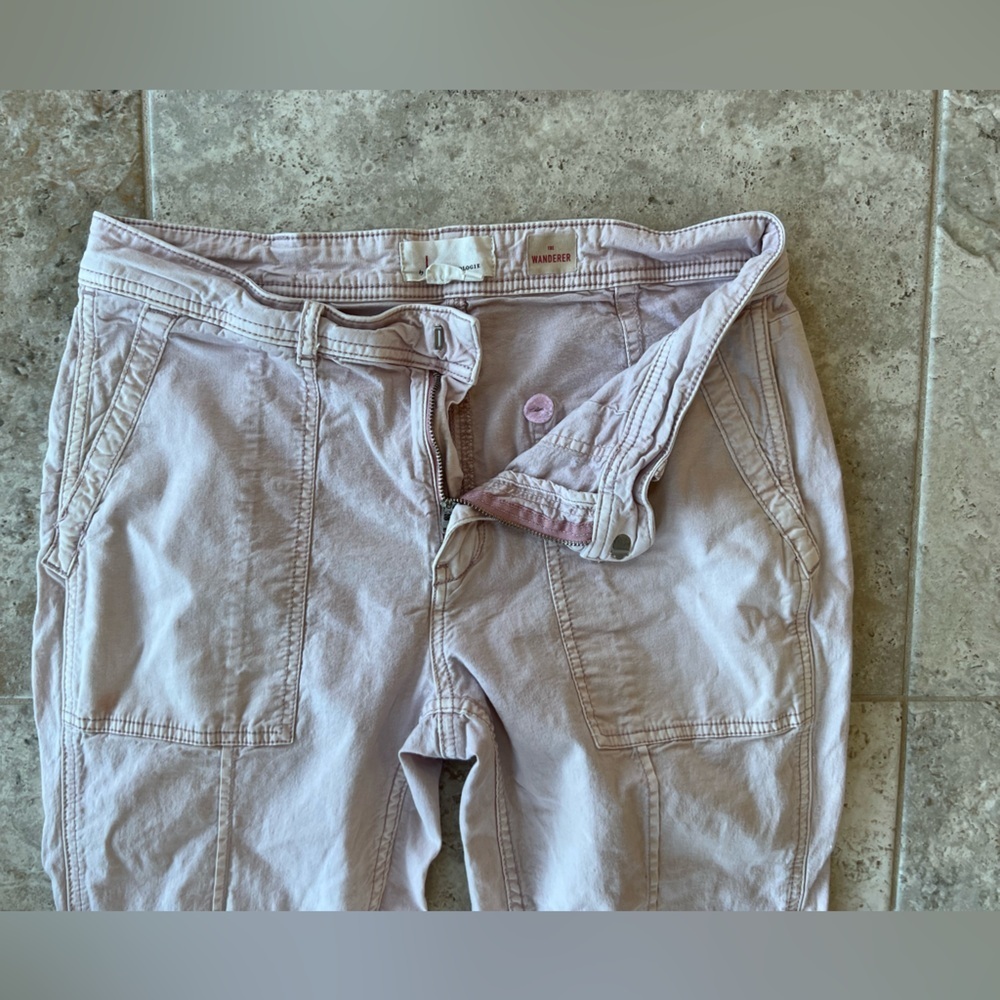 by Anthropologie ‘The Wander’ Linen Blend Utility Pant in Pale Pink, size 29 - Picture 6 of 10